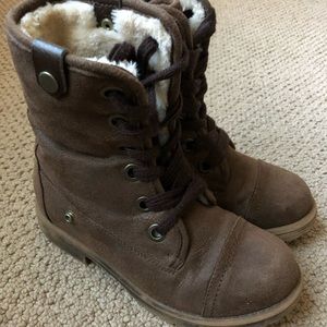 Girls Roxy Bruna fur lined fold down boot size 2